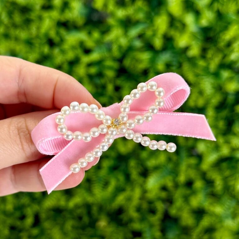 Laço Nina no Bico de Pato Rosa Claro
