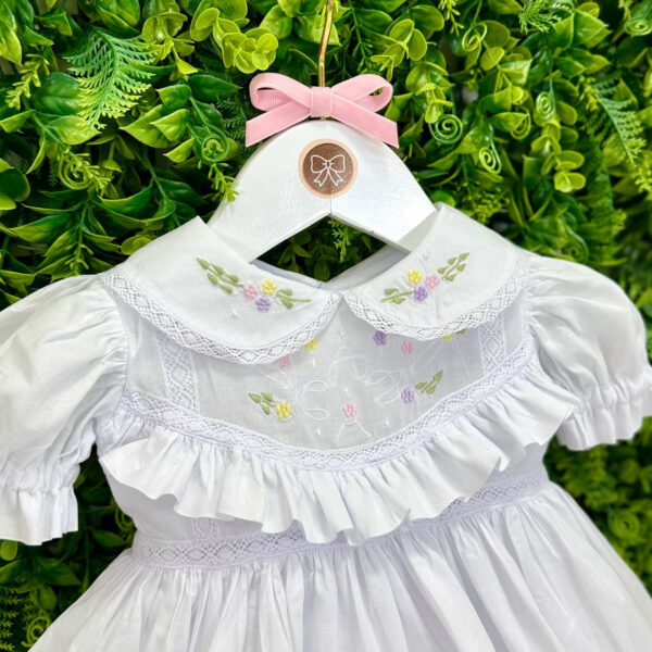 Vestido Antonela em Cambraia Bordado Colorido - Imagem 3