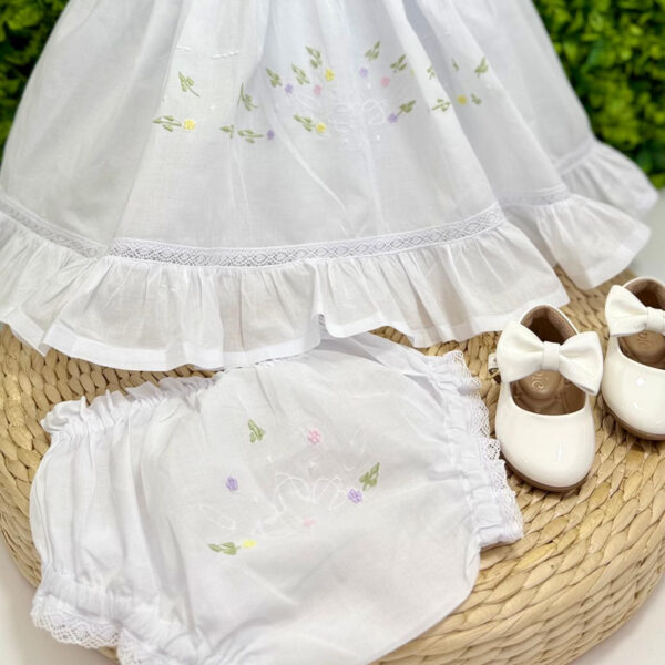 Vestido Antonela em Cambraia Bordado Colorido - Imagem 4