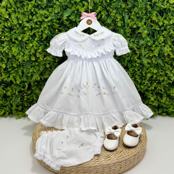 Vestido Antonela em Cambraia Bordado Colorido - Imagem 2