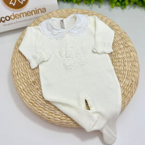 Saída Maternidade Butterfly Off-White sem Manta