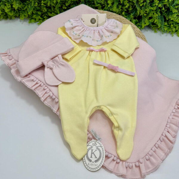 Saída Maternidade Serena Amarela e Rosa