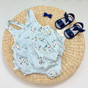 Jardineira Azul Floral Mini Bear®