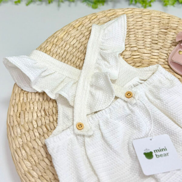 Jardineira Branca Mini Bear® - Imagem 4