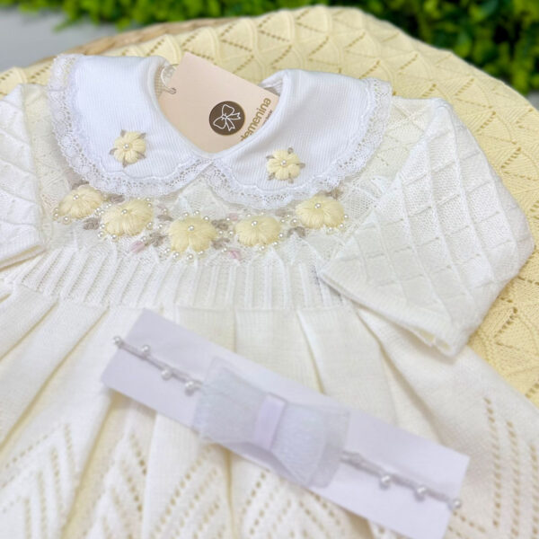 Saída Maternidade Siciliana Off-White/Amarela - Imagem 3