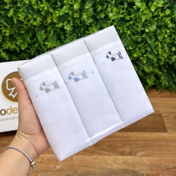 Kit Fralda de Ombro Bordado Aviões — imagem 1