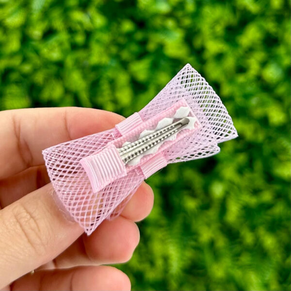Laço Crinol Rosa no Bico de Pato - Imagem 2