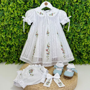 Vestido Renda Paraibana Bordado Manual Rococó