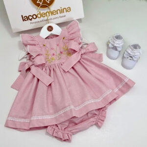 Vestido Jardim Encantado Rosa