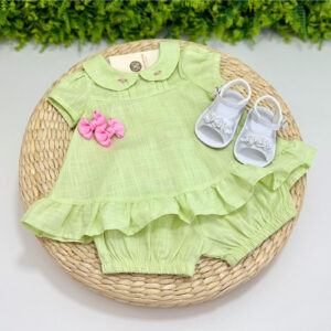Conjunto Analice Verde Bordado Rococó