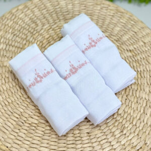 Kit de Fraldas de Ombro Bordado Manual Rosa
