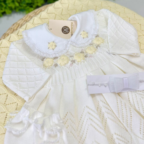 Saída Maternidade Siciliana Off-White/Amarela - Imagem 2