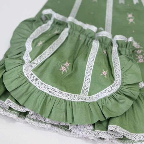 Vestido Laila Verde Renda Paraibana - Imagem 3