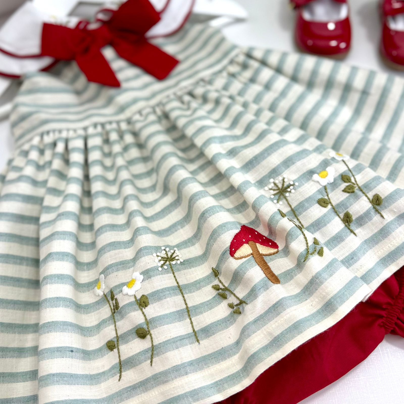 Vestido Giulia Listrado Verde - Imagem 4