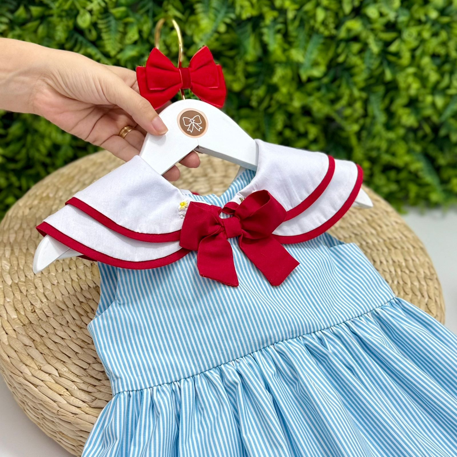 Vestido Giulia Listrado Azul - Imagem 2