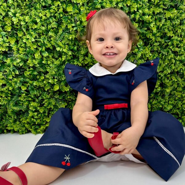 Vestido Cecília Azul Marinho — imagem 1