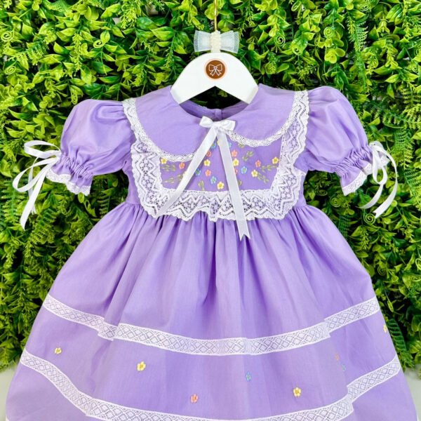Vestido Emily Lavanda Bordado Floral — imagem 2