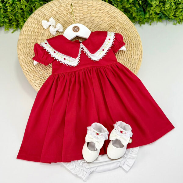 Vestido Natalie Vermelho Golinha Dupla