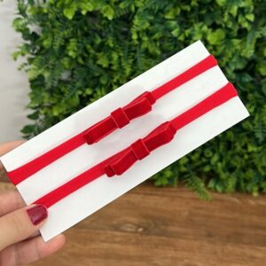 Tiara Lacinho Veludo Vermelho Amélie