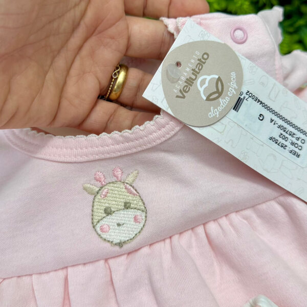 Conjunto Batinha Rosa Girafinha - Imagem 2