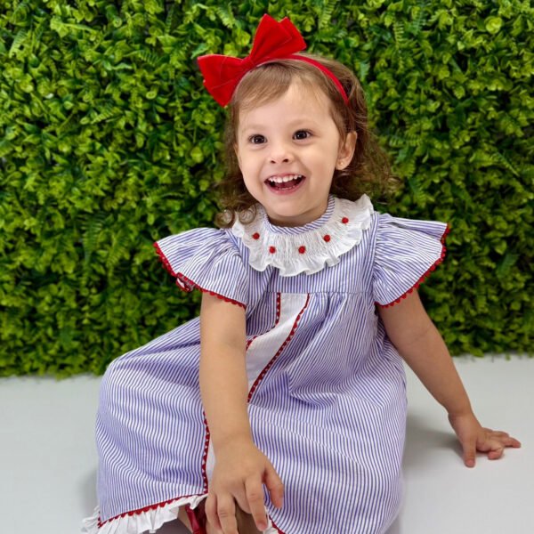 Vestido Francis Listrado Azul — imagem 1
