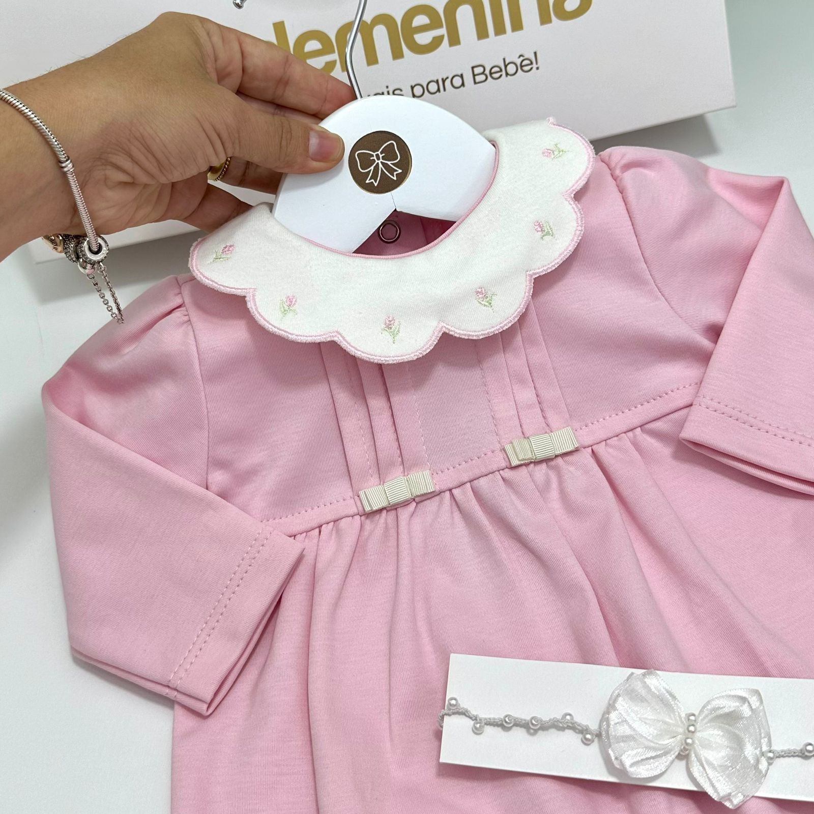 Macacão Laís Rosa Golinha Bordada - Imagem 2