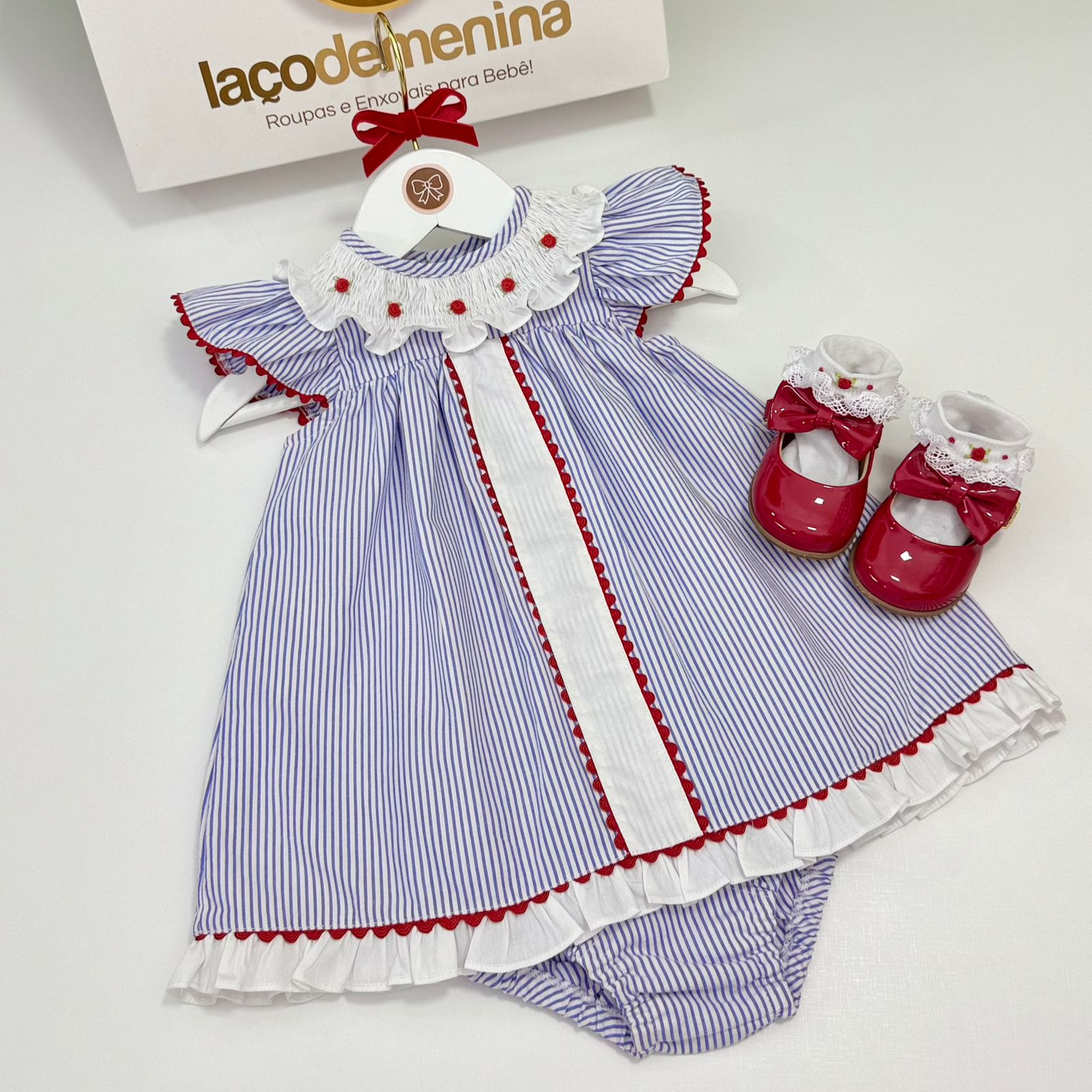 Vestido Francis Listrado Azul - Imagem 3