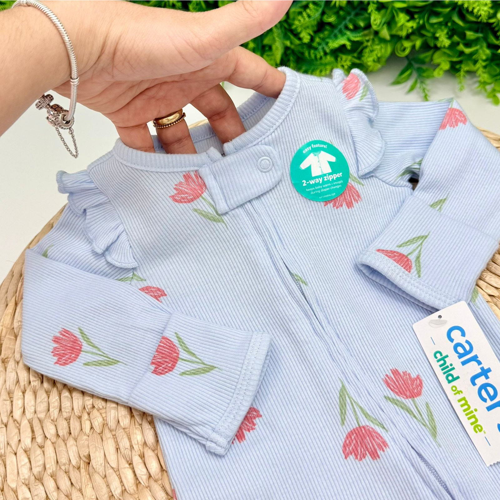 Pijama Carters® Azul Floral - Imagem 2