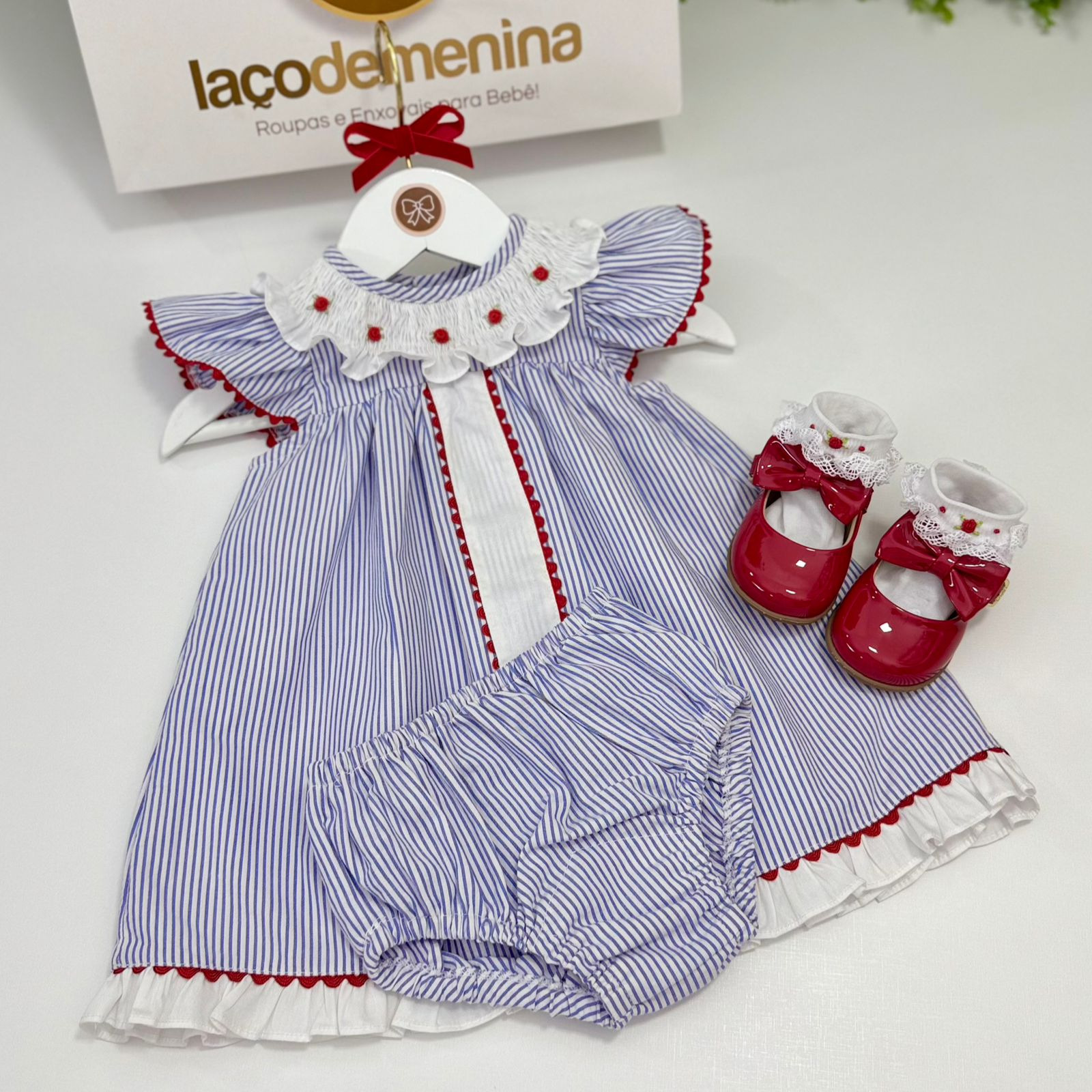 Vestido Francis Listrado Azul - Imagem 2