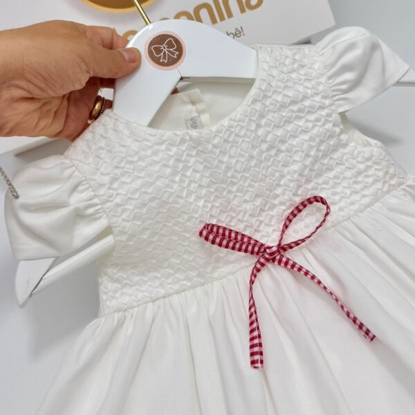 Vestido Kidstar® Cerejinha Off-White — imagem 3