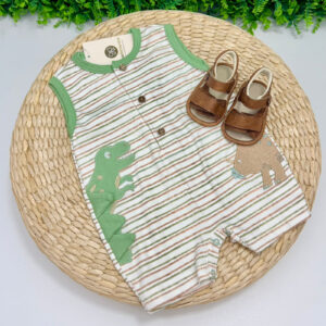 Macacão Curto Anjos Baby® Dinossauros