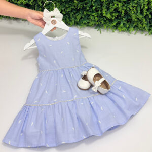 Vestido Ísis Azul Claro