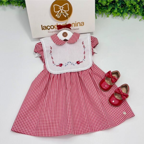 Vestido Naomi Xadrez Vermelho — imagem 1