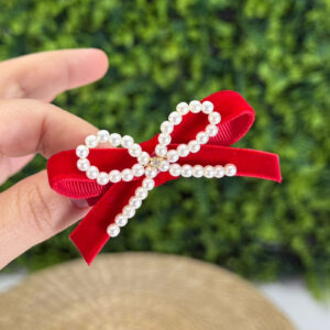 Laço Nina no Bico de Pato Vermelho