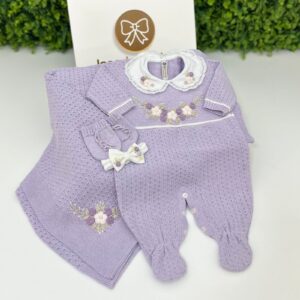 Saída Maternidade Sophie Lavanda com Acessório