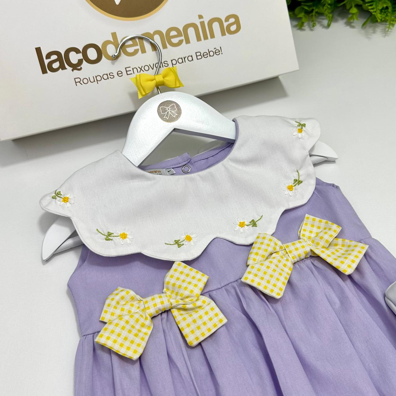 Pimpão Margarida Lavanda Golinha Bordada - Imagem 2
