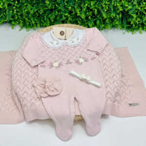 Saída Maternidade Siciliana Rosa Macacão