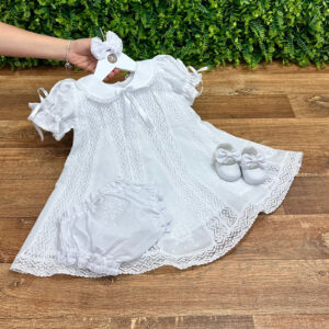 Vestido Batizado Renda Paraibana