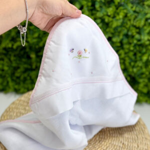 Toalha Capuz Bordado Jardim