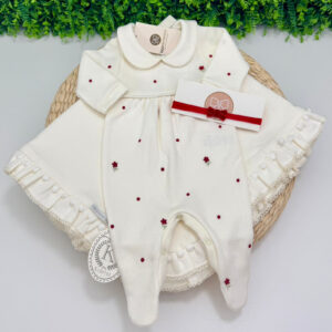 Saída Maternidade Olívia Off-whitte e Vermelho Kidstar®