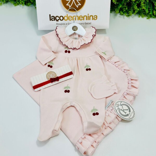 Saída Maternidade Cerejinha Kidstar® Rosa — imagem 1