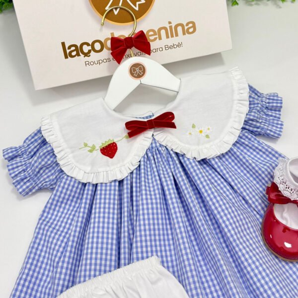 Vestido Emanuela Xadrez Azul — imagem 2