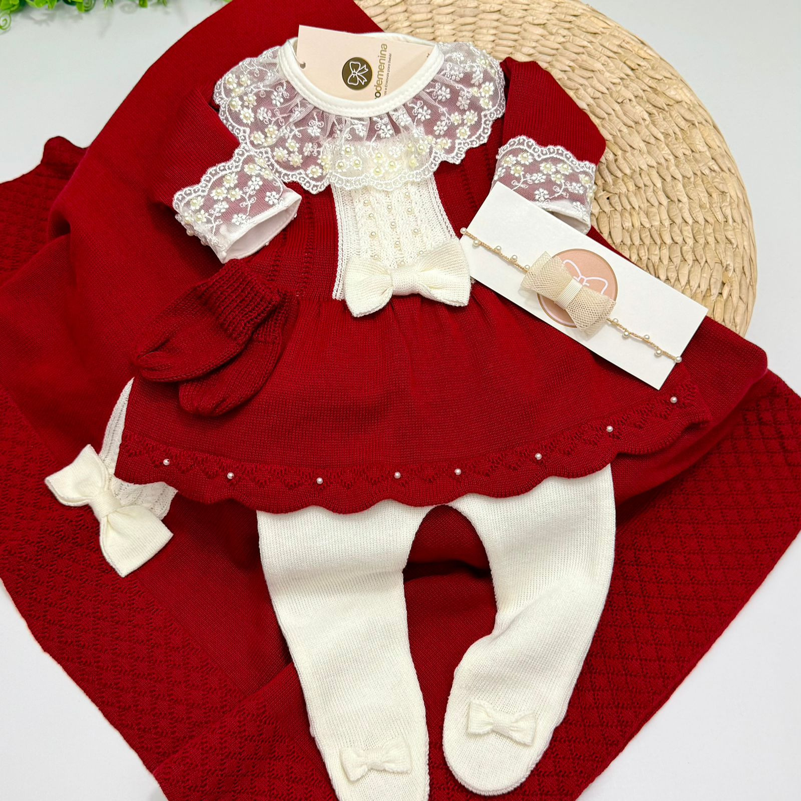 Saída Maternidade Nicole Vermelha - Imagem 2