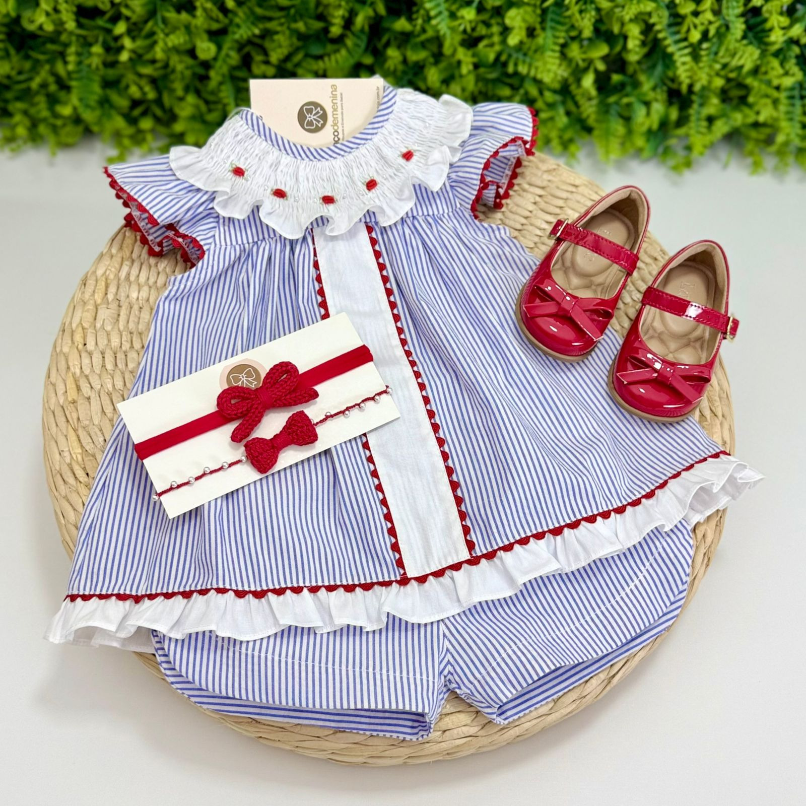 Conjunto Francis Listrado Azul