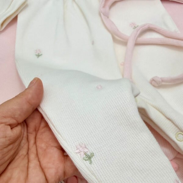 Saída Maternidade Olívia Off-whitte e Rosa Claro Kidstar® — imagem 2