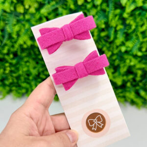 Laço no Bico de Pato Aurora Pink