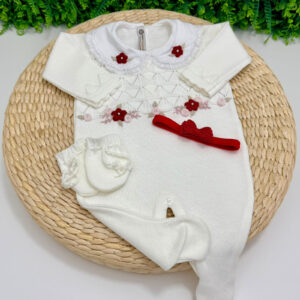 Saída Maternidade Siciliana Off-White Macacão sem Manta