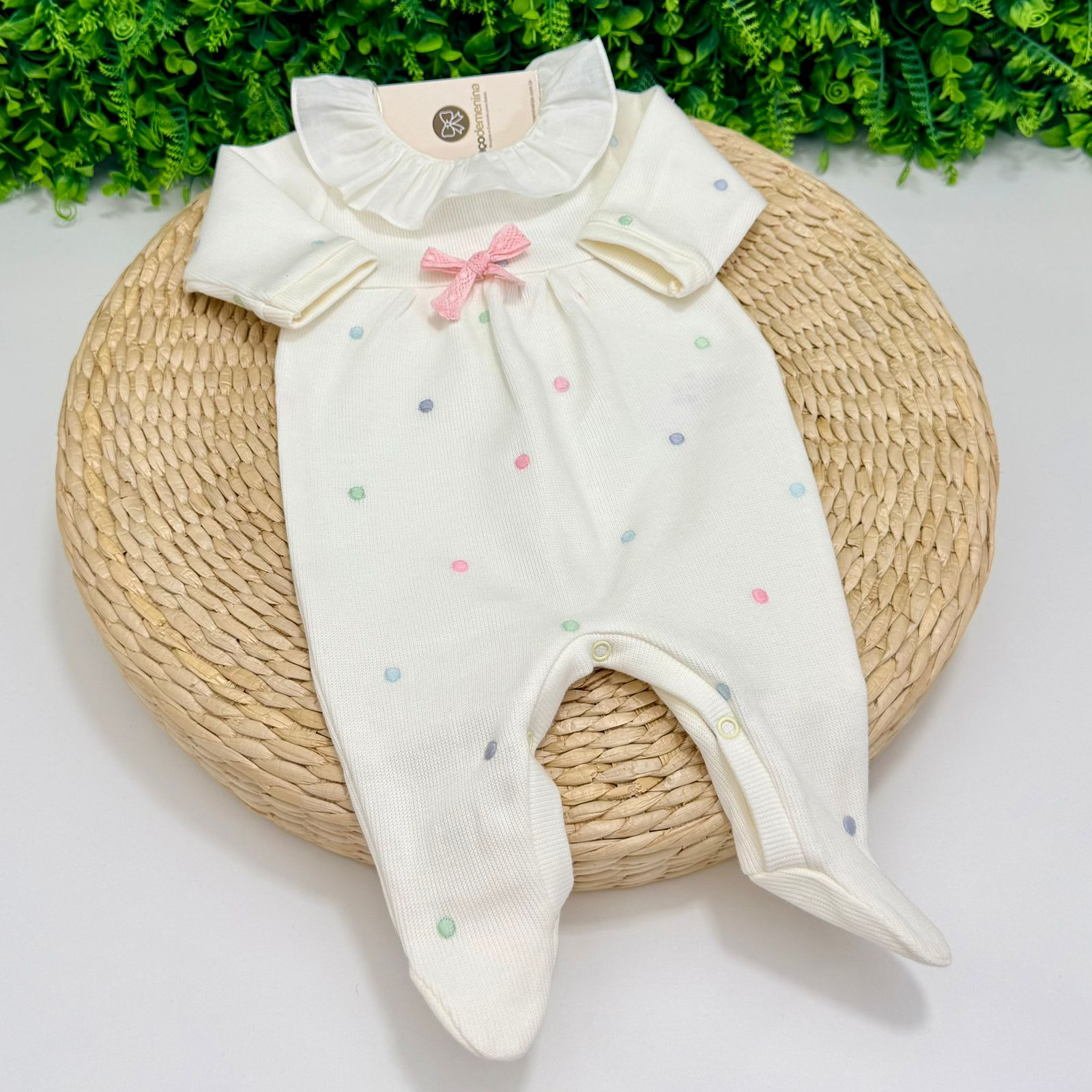 Saída Maternidade Jasmim Off-White sem Manta