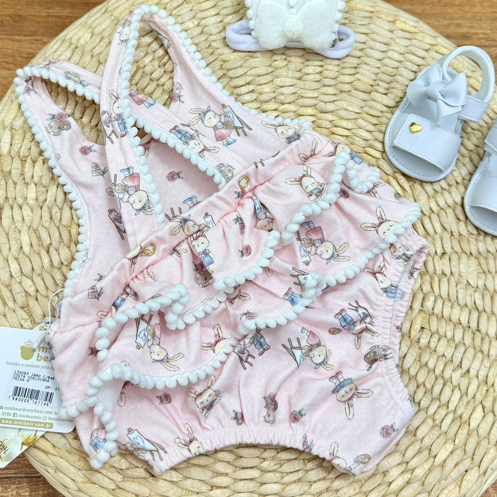 Jardineira Coelhinhos Mini Bear® Rosa - Imagem 2