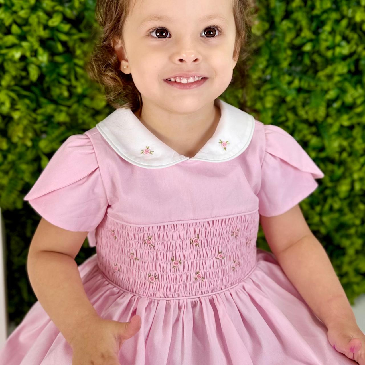 Vestido Festa Clássico Rosa Claro - Imagem 4